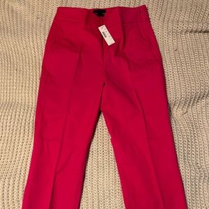 Jcrew Remi pant in bi-stretch cotton Size 6 pink NEW